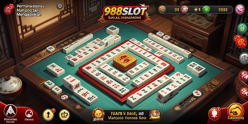 Tampilan gameplay 988SLOT yang seru dalam bermain Mahjong.