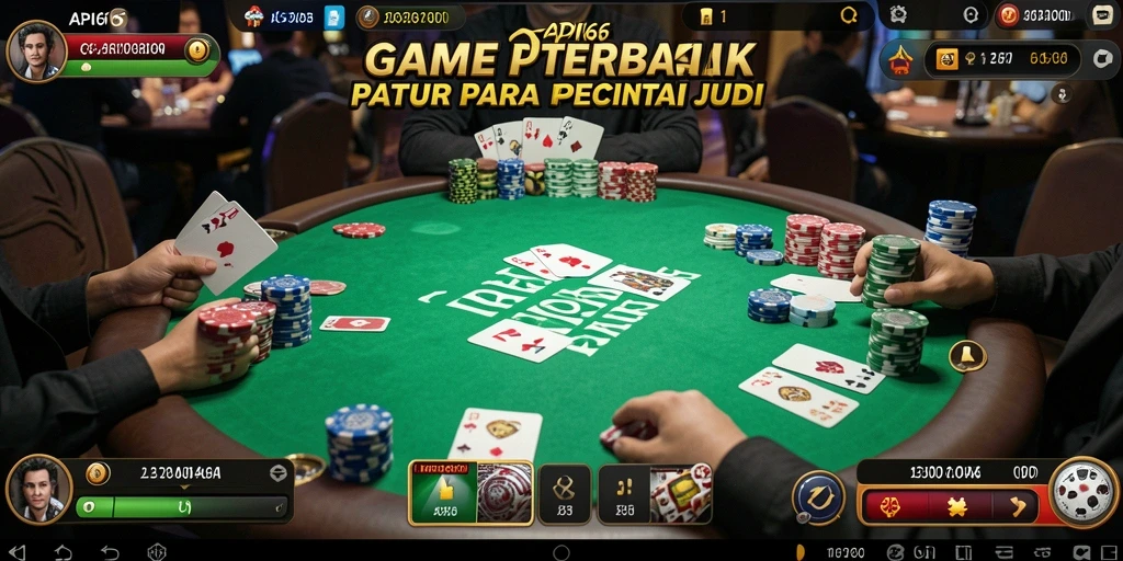 Tampilan utama API66 menampilkan gameplay seru dan aksi poker yang mendebarkan.