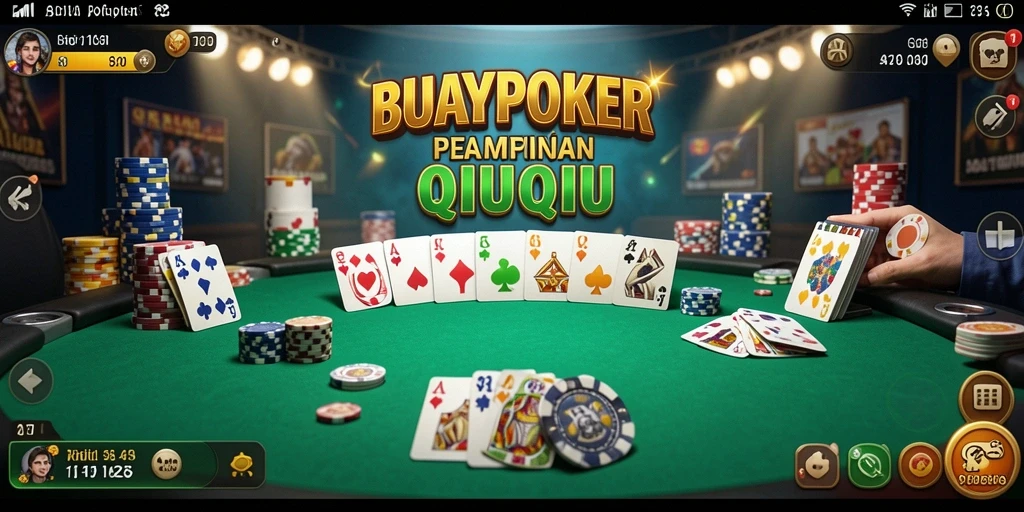 Screenshot BUAYAPOKER menampilkan gameplay QiuQiu yang seru.