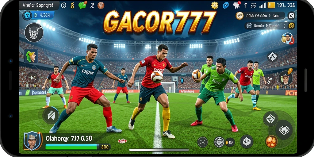 Tampilan gameplay menarik di GACOR777 dengan karakter olahraga.