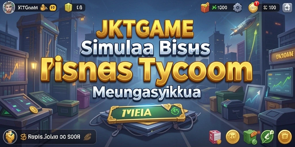 Tangkapan layar gameplay JKTGAME yang menunjukkan pengelolaan bisnis.