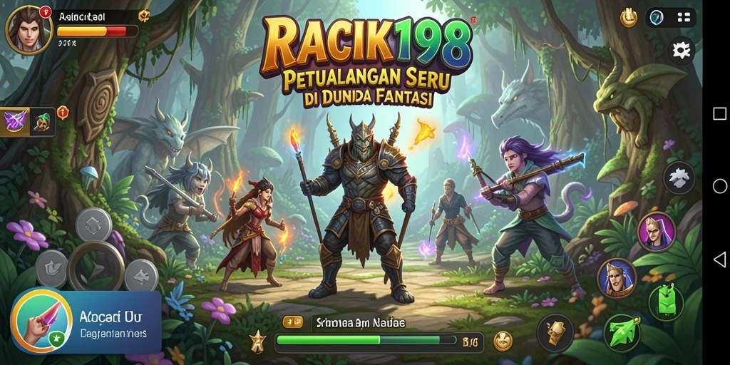 Tampilan grafis menakjubkan dari gameplay RACIK198.